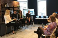 Panos Panay and team at London Microsoft store for Surface event