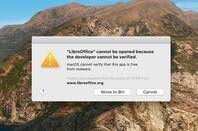 The two options presented to would-be LibreOffice users: Cancel or Move to bin