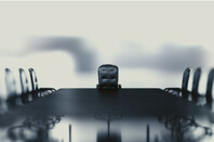 Boss's chair at conference table