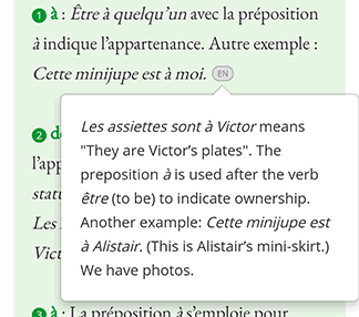 French lesson screenshot