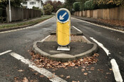 UK Keep Left bollard