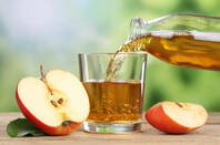 A glass of apple juice