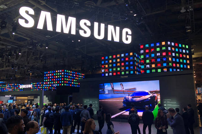 Las Vegas, Nevada - Jan 07, 2020: Samsung's booth on CES 2020