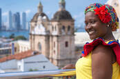 A woman standing somewhere in Colombia