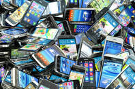 heap of smartphones
