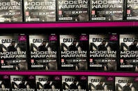 Call of Duty Modern Warfare games on a shelf