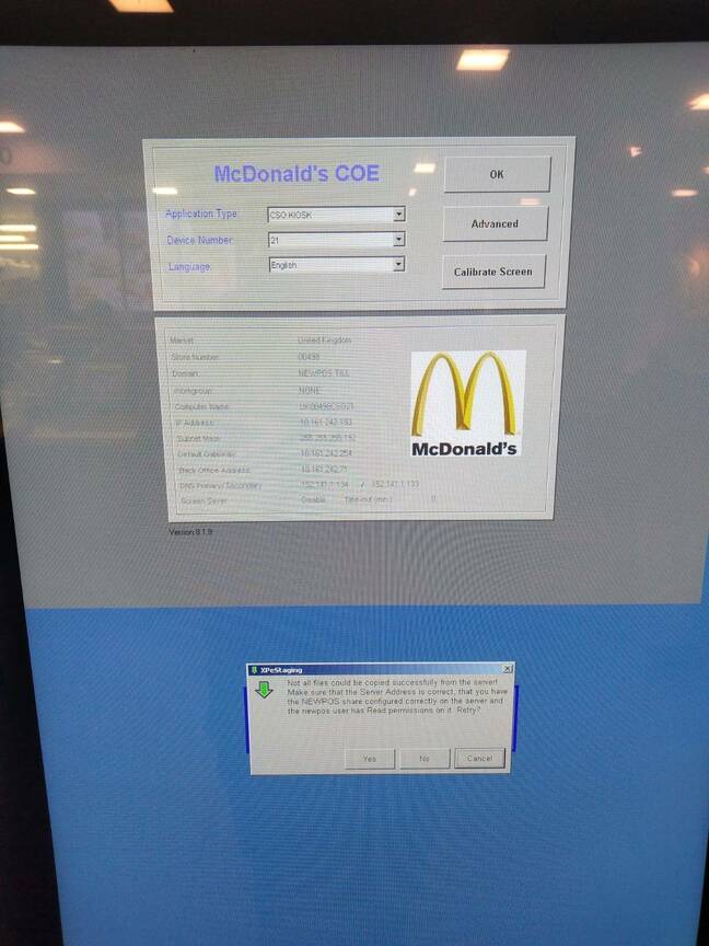 McDonald's kiosk UI