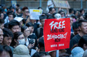 Protestors in Hong Kong