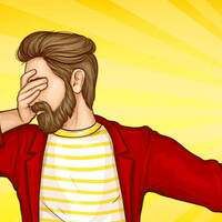 '70s man throws up hands in despair