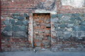 Image of a bricked-up doorway