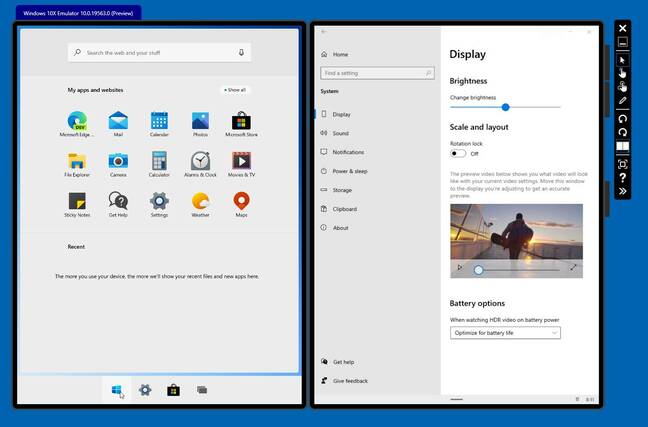There is no traditional desktop in Windows 10X. 