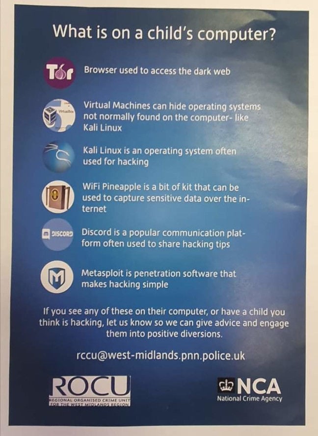 West Midlands Regional Organised Crime Unit's silly poster