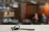 Keys left sitting out on a counter
