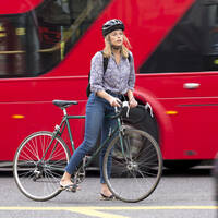 Someone crazy enough to cycle in London