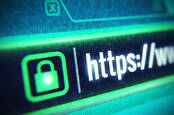 A close-up of a HTTPS web address in a browser