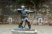 A statue of Robin Hood in the UK