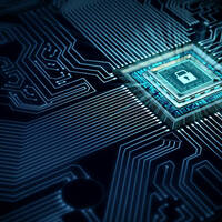 An image of a secured computer chip