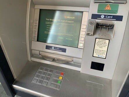 Barclays Aberdeen ATM (Windows 7 warning)