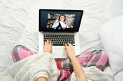 Using video conferencing in bed