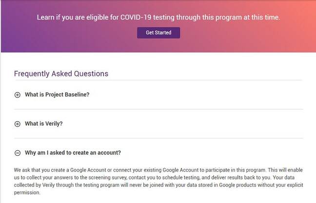 Californians who want to know if they qualify for COVID19 testing need a Google account