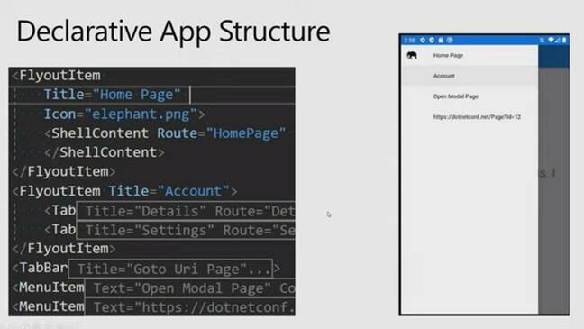 Xamarin Shell is a bare-bones, high-performance framework for the "shell" of an application