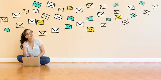 Someone observing a flood of email