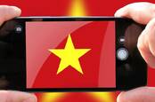 Vietnam flag on smartphone