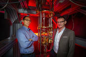 Dr Henry Yang and Professor Andrew Dzurak: “hot qubits” are a game-changer for quantum computing development. Credit: Paul Henderson-Kelly
