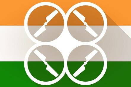Indian flag drone