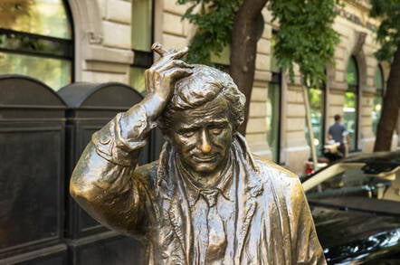 Statue of columbo in budapest