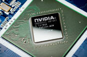 An Nvidia graphics processor chip