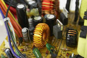 Inside a PC power supply unit