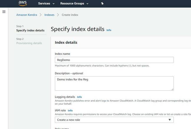 Getting started with Kendra by creating an index