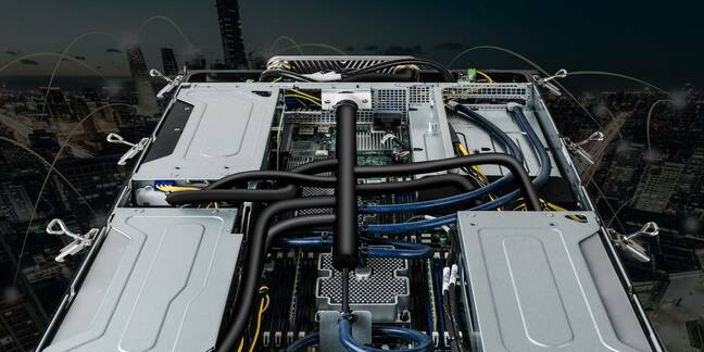 Dielectric-cooled-server