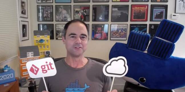 Docker CEO Scott Johnston at virtual Dockercon