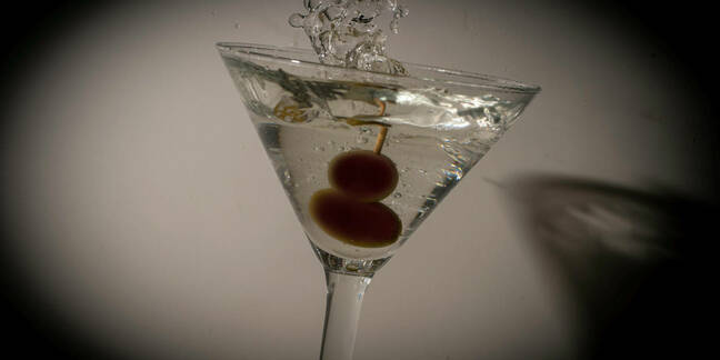 martini with olive