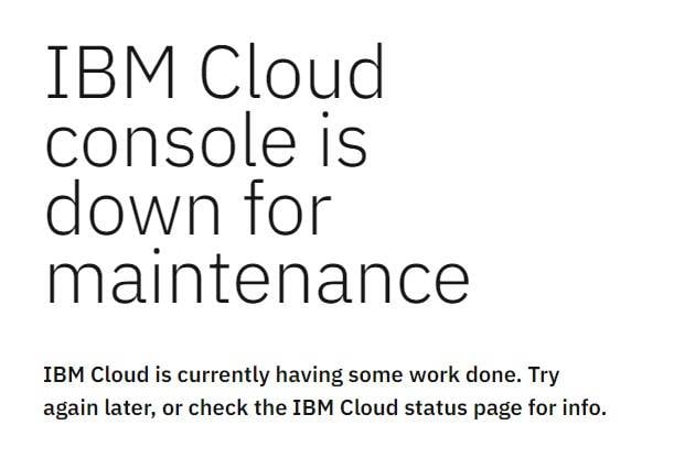 IBM cloud outage continues