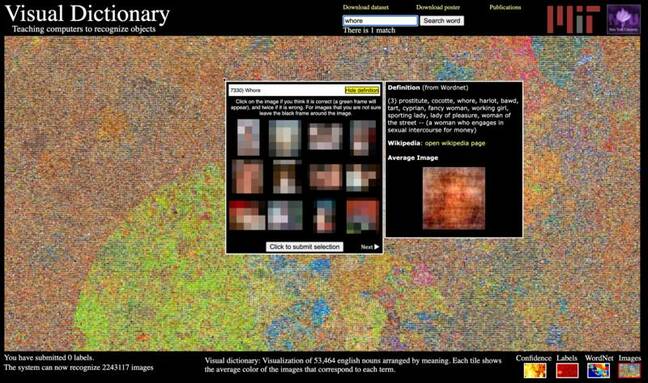 Screenshot from the MIT AI training dataset Screenshot from the MIT AI training dataset