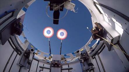 A Boeing Starliner landing system gets tested for reliability back in 2020 in White Sands Space Harbor in New Mexico. Photo credit: NASA/Boeing