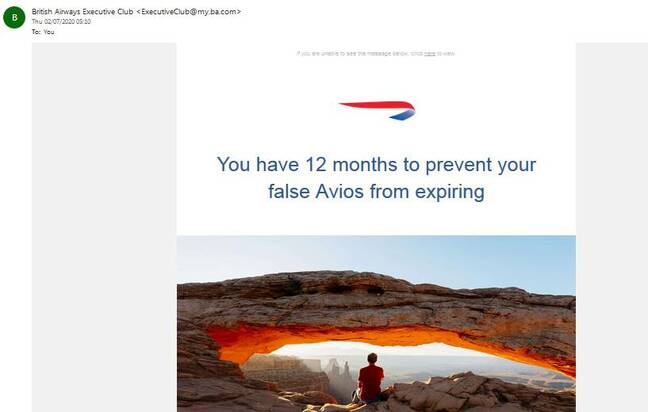 false Avios screenshot