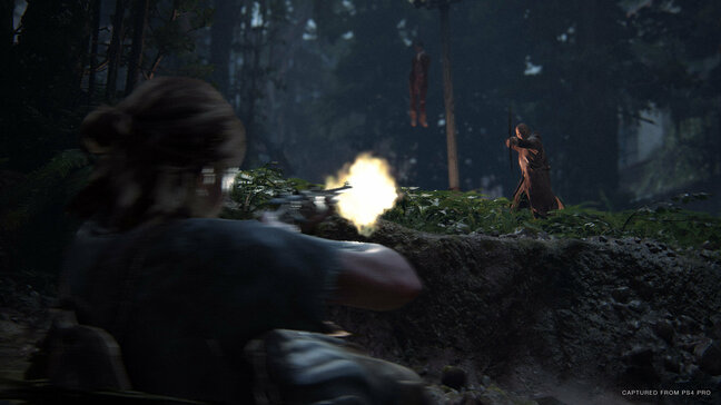 Taking a shot can wind Ellie and knock her to ground, where she can return fire