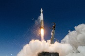 Rocket Lab Electron launch vehicle in flight