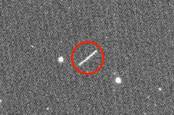 The circled streak in the center of this image is asteroid 2020 QG, which came closer to Earth than any other nonimpacting asteroid on record. It was detected by the Zwicky Transient Facility on Sunday, Aug. 16 at 12:08 a.m. EDT (Saturday, Aug. 15 at 9:08 p.m. PDT). Credits: ZTF/Caltech Optical Observatories