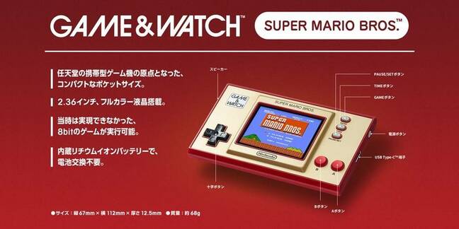 Nintendo Game & Watch Super Mario Bros. revival