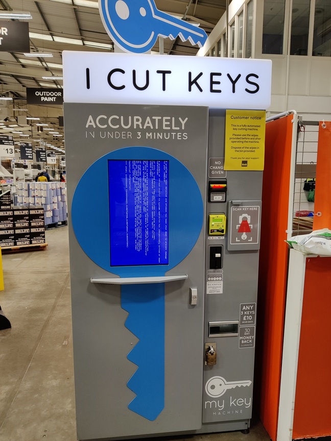 BSOD at key cutters