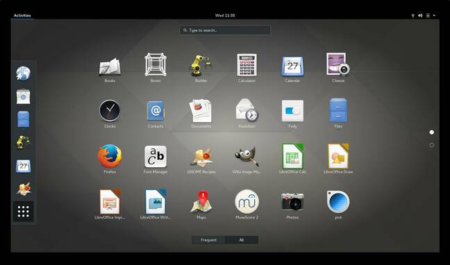 The GNOME 3 desktop