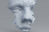 AI face conceptual illustration