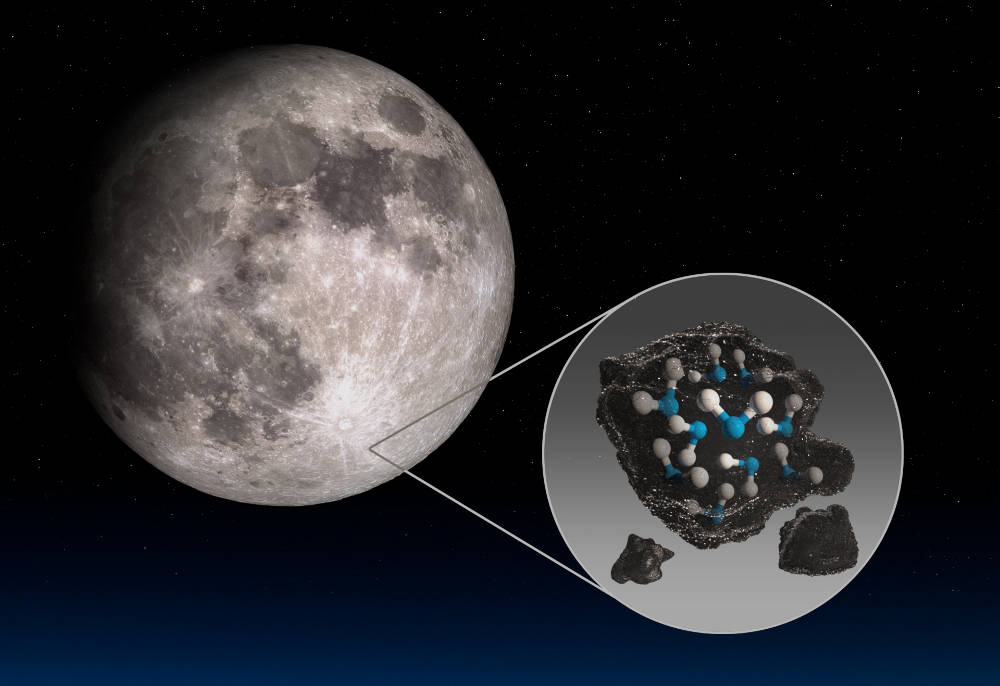 Did Arthur C. Clarke call it right? Water spotted in Moon's sunlit