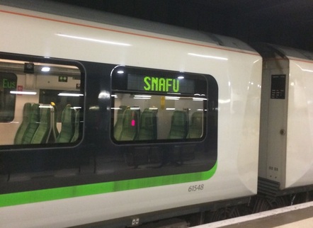 Borked train at Euston telling it like it is