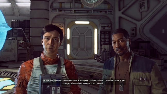 Rogue Squadron ace Wedge Antilles makes an appearance